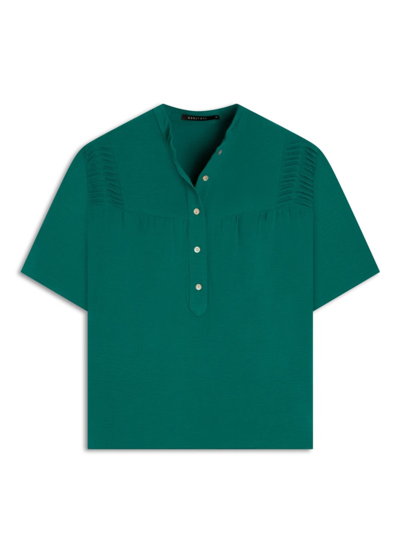 Bata Light Touch Recorte Pregas Verde Bandeira