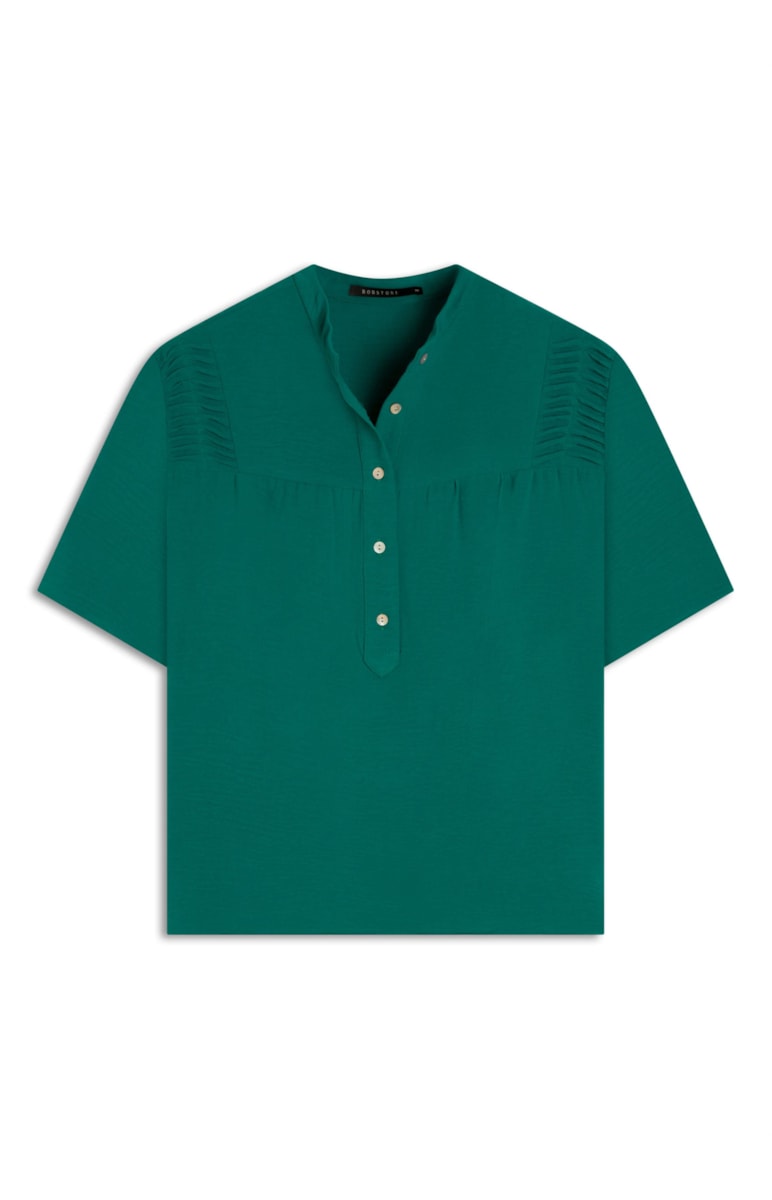 Bata Light Touch Recorte Pregas Verde Bandeira