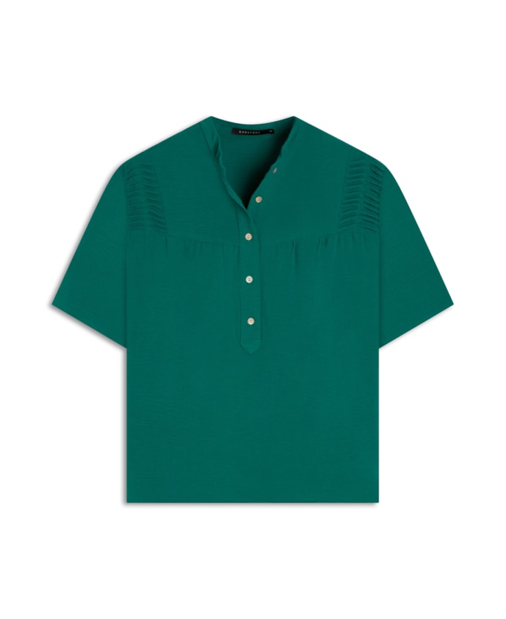 Bata Light Touch Recorte Pregas Verde Bandeira
