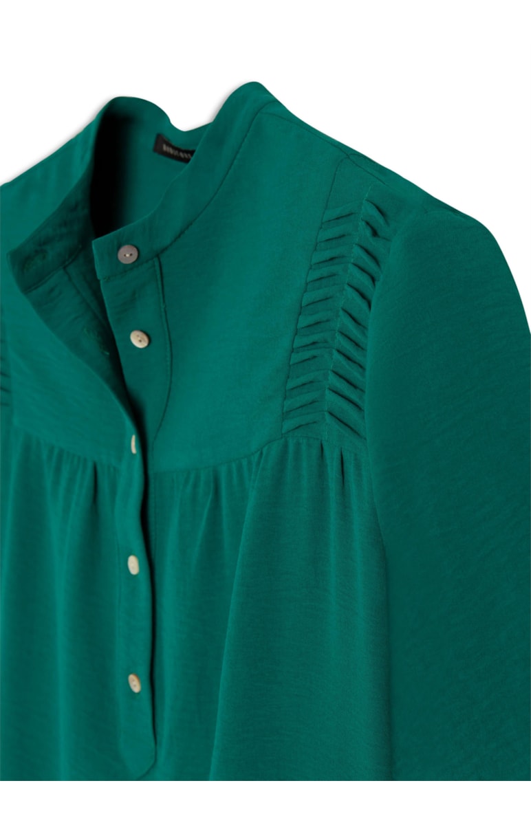 Bata Light Touch Recorte Pregas Verde Bandeira