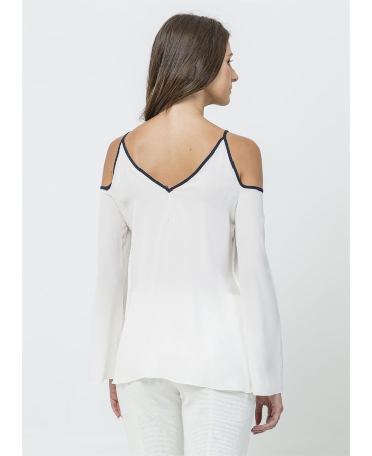Bata Ombro Macramê Off White