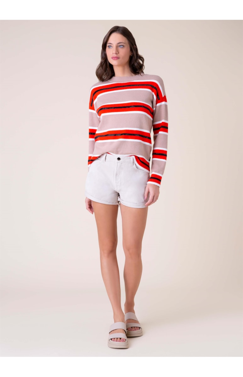 Bermuda Anitta White Denim Bege