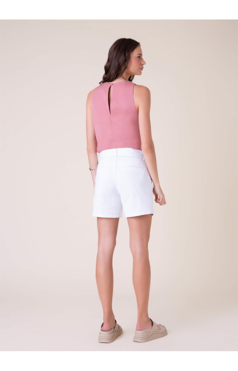 Bermuda Chloe Color Stretch Branco