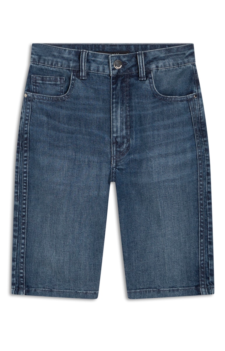 Bermuda Jeans Blue Elastic Hailey 323-Lav.Medio C/ Luvinha