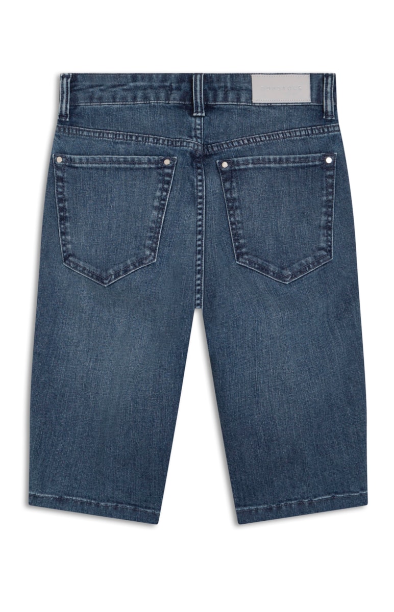 Bermuda Jeans Blue Elastic Hailey 323-Lav.Medio C/ Luvinha