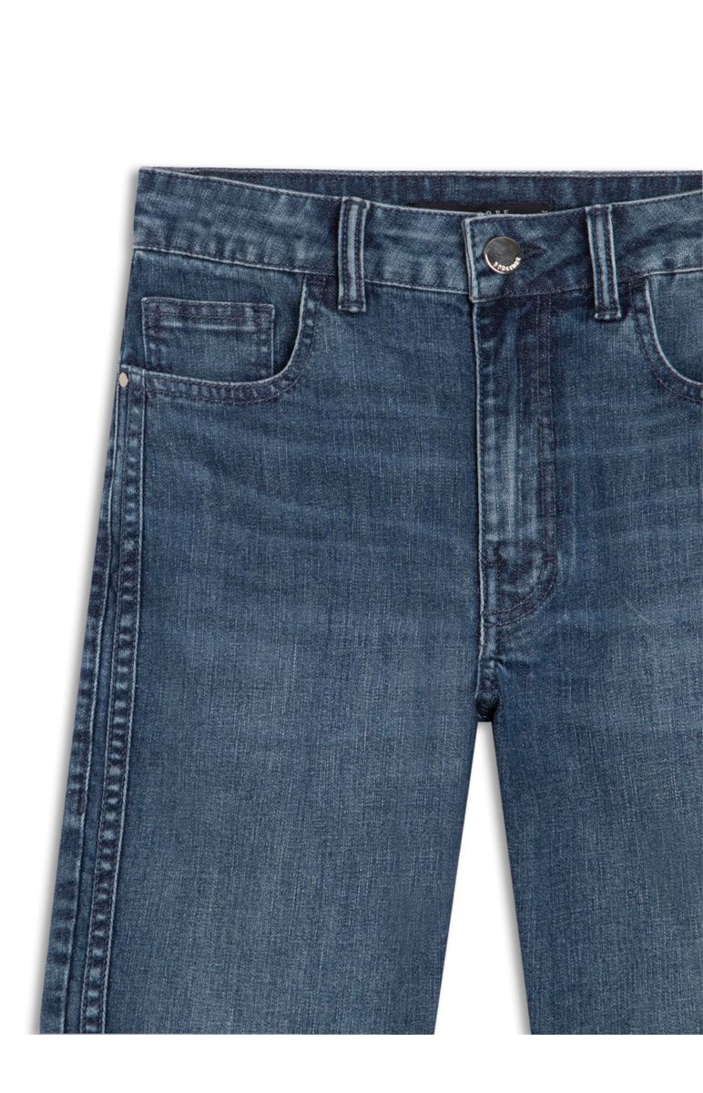 Bermuda Jeans Blue Elastic Hailey 323-Lav.Medio C/ Luvinha