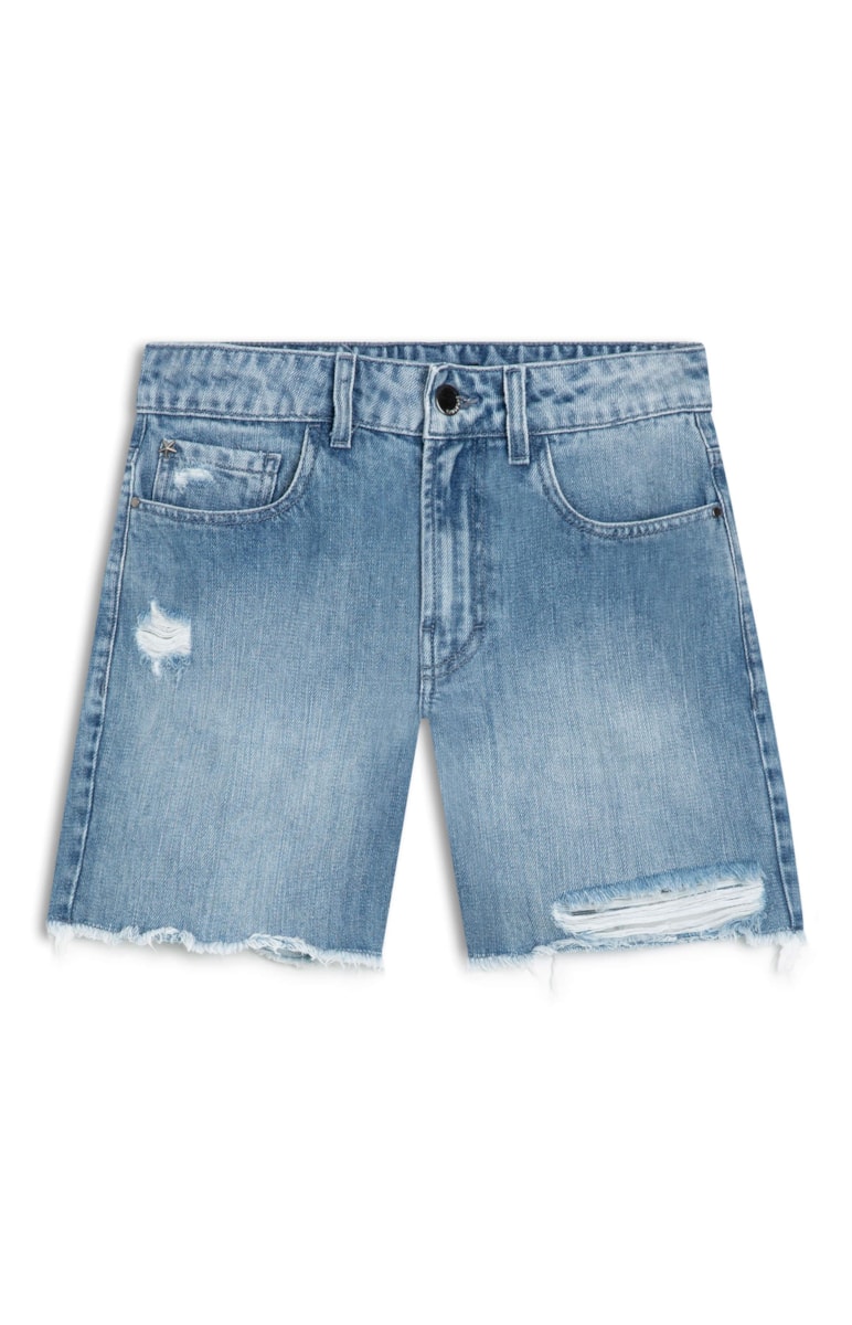 Bermuda Jeans Classic Puídos 389 - Lav. Medio C/ Puído