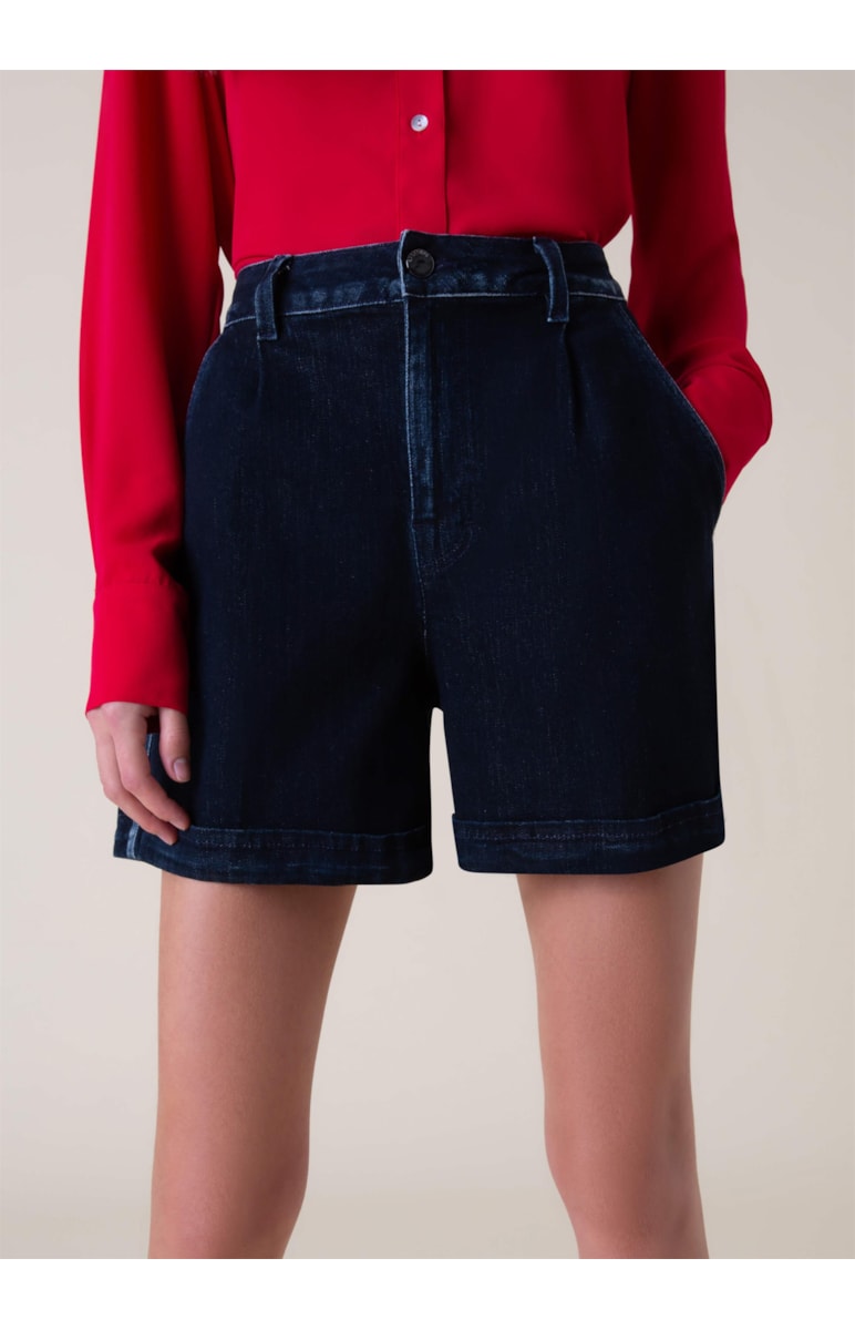Bermuda Jeans Dark Forest Elastic 374-Lav.Escuro C/Luvinha