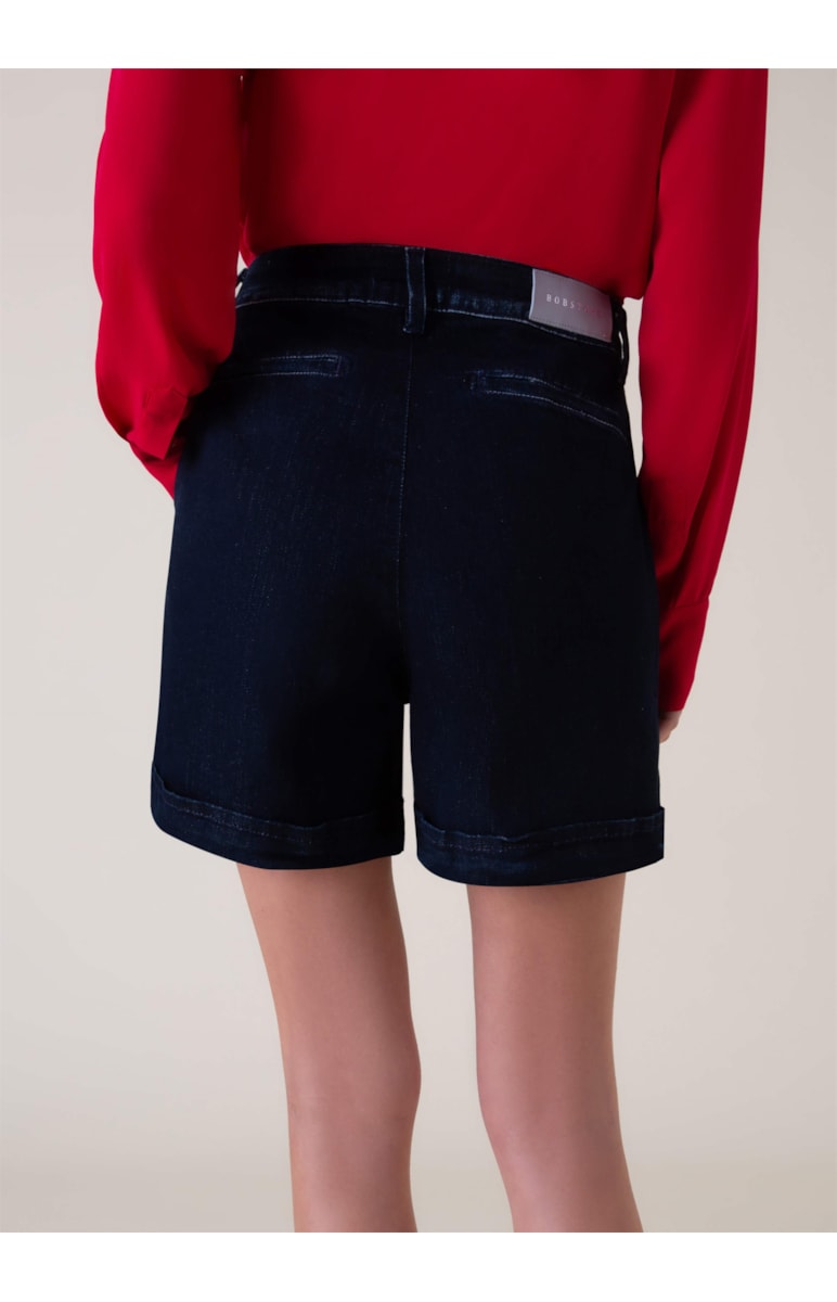 Bermuda Jeans Dark Forest Elastic 374-Lav.Escuro C/Luvinha