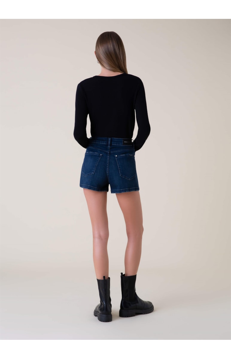 Bermuda Jeans Hi Comfort Blue 317 Lav.Escuro C/ Rebolo