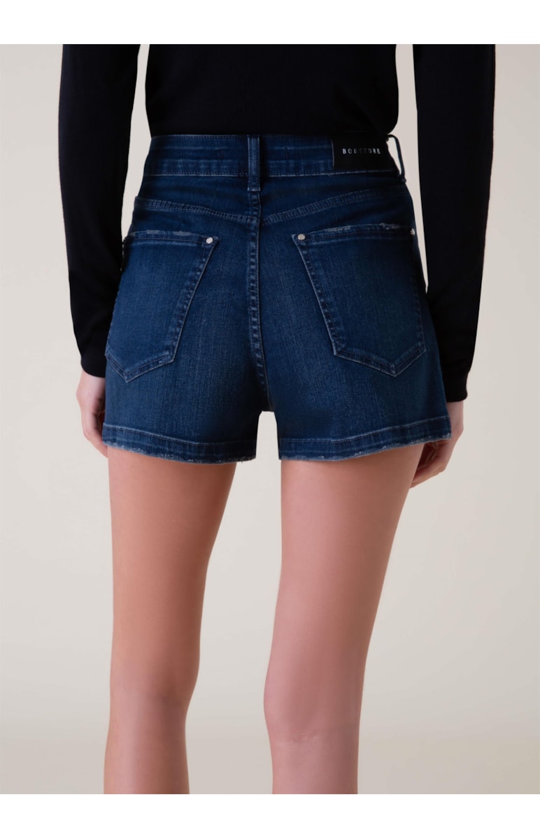 Bermuda Jeans Hi Comfort Blue 317 Lav.Escuro C/ Rebolo