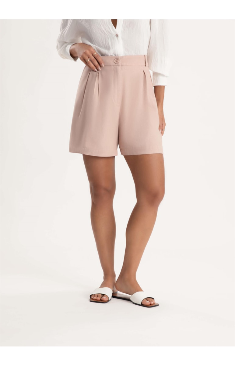 Bermuda Washed Linho Rosa Velho
