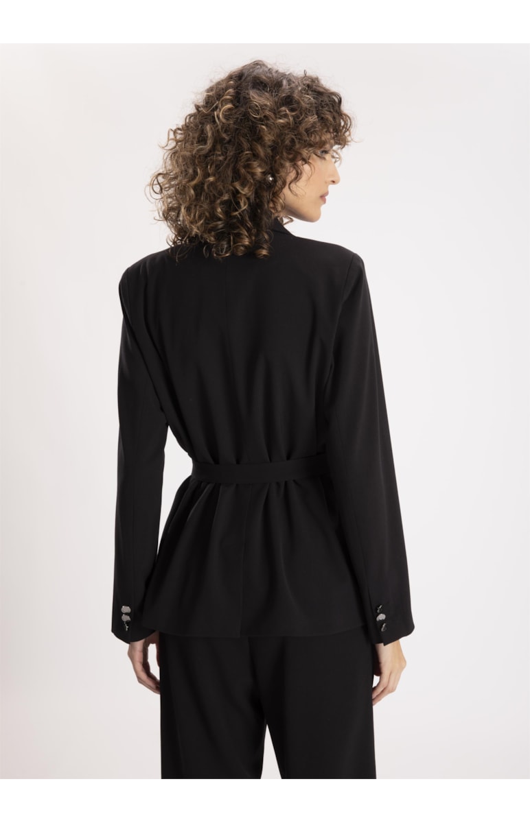 Blazer Alfaiataria Classic Cinto Preto