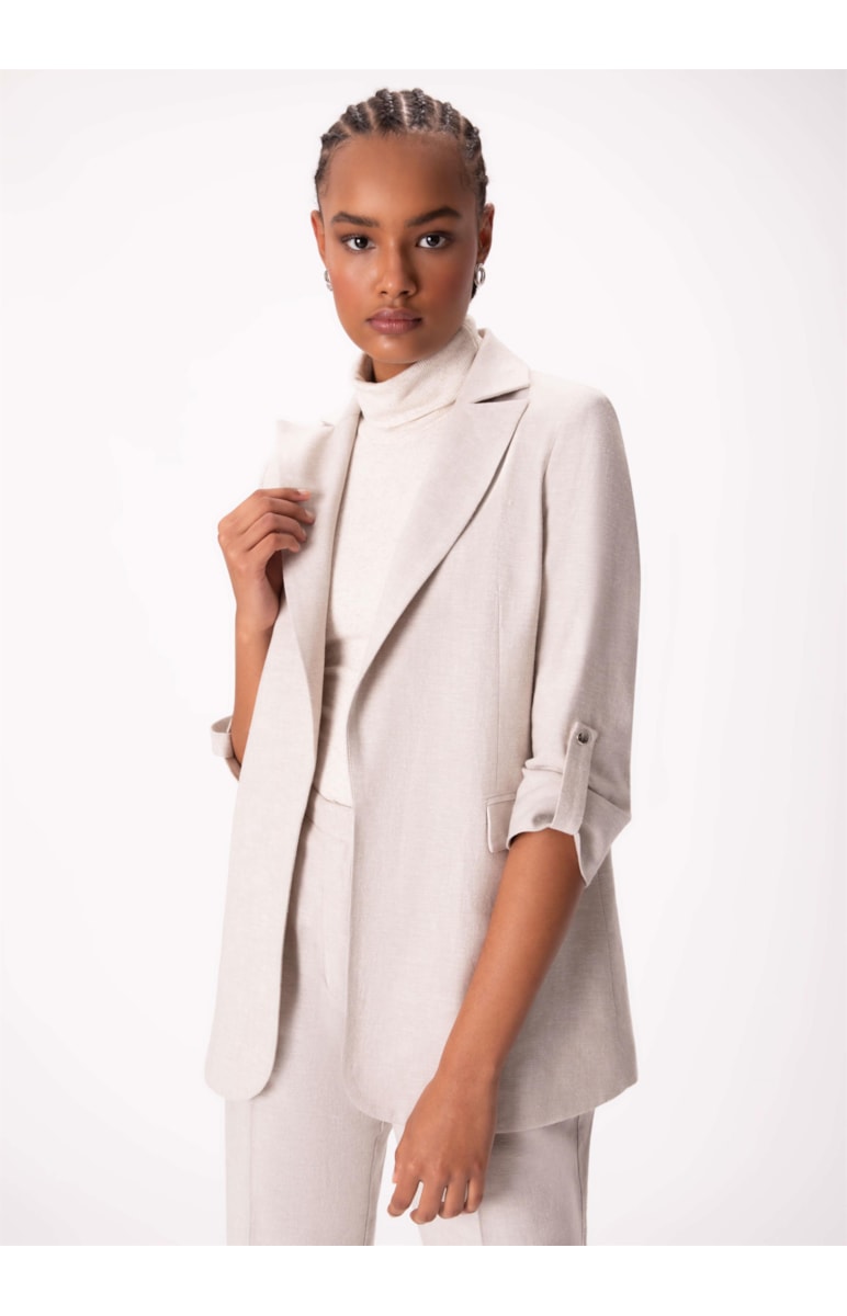 Blazer Linho Boyfriend Areia