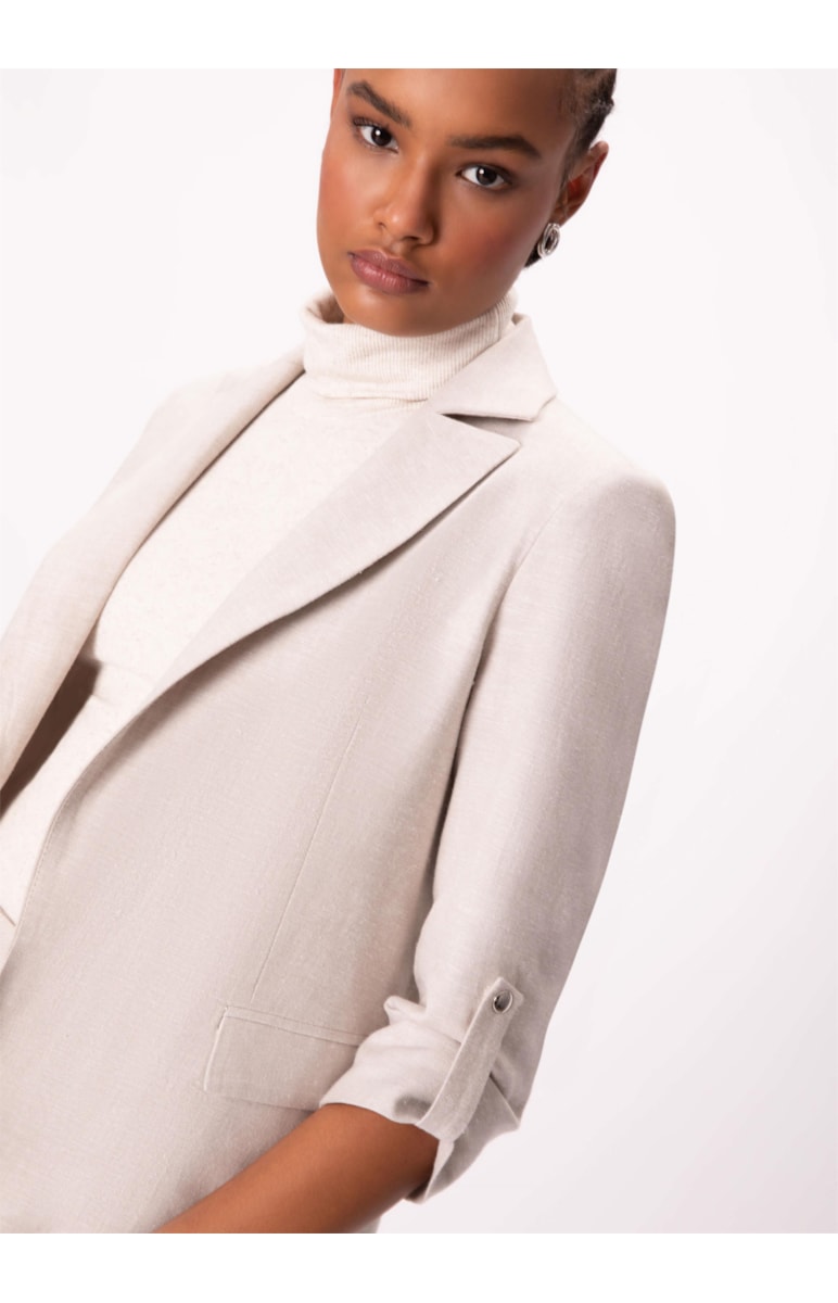 Blazer Linho Boyfriend Areia