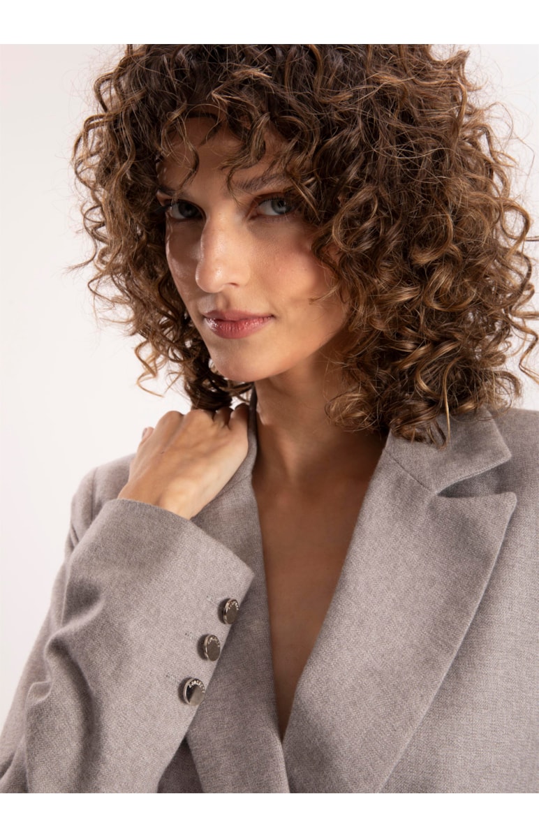 Blazer Linho Klein Transpasse Niquel