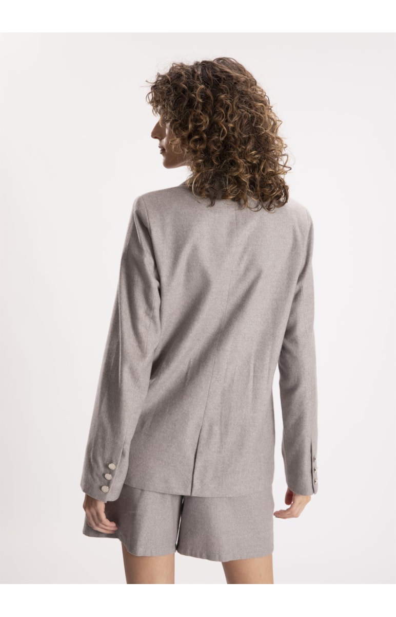 Blazer Linho Klein Transpasse Niquel