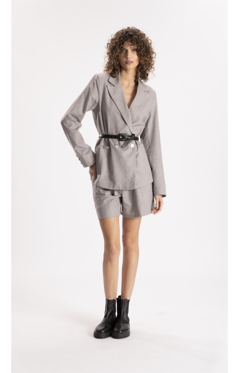 Blazer Linho Klein Transpasse Niquel