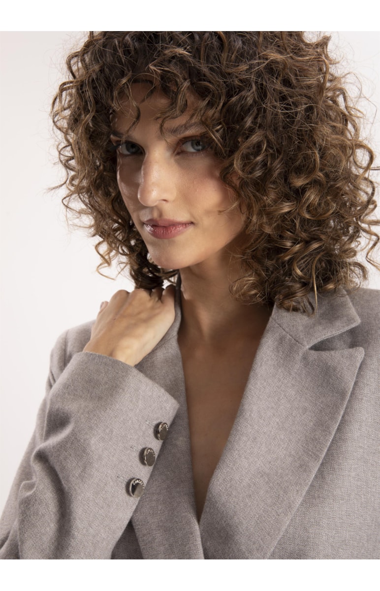 Blazer Linho Klein Transpasse Niquel