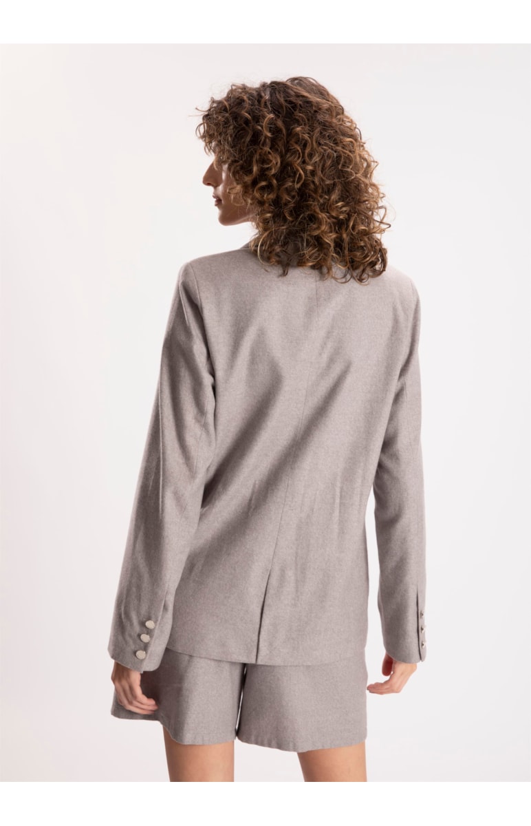 Blazer Linho Klein Transpasse Niquel