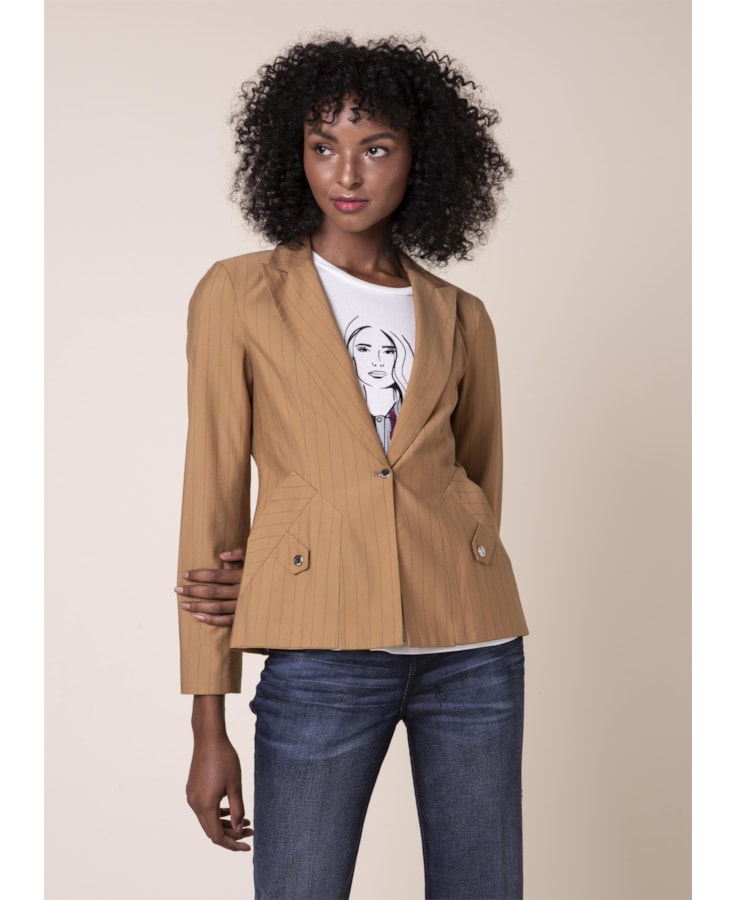 Blazer Martingale Diagonal Caramelo