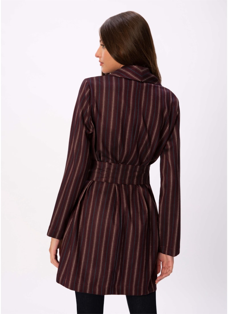 Blazer Robe Listras Estampado