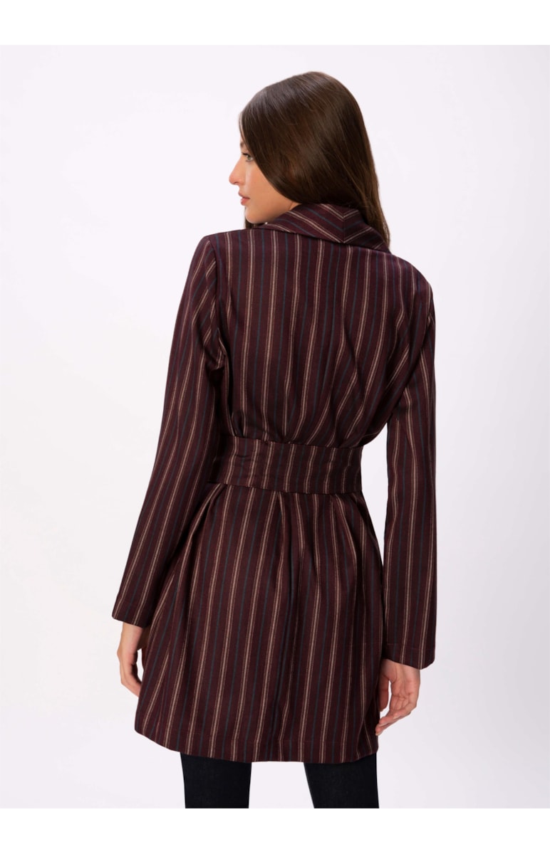 Blazer Robe Listras Estampado