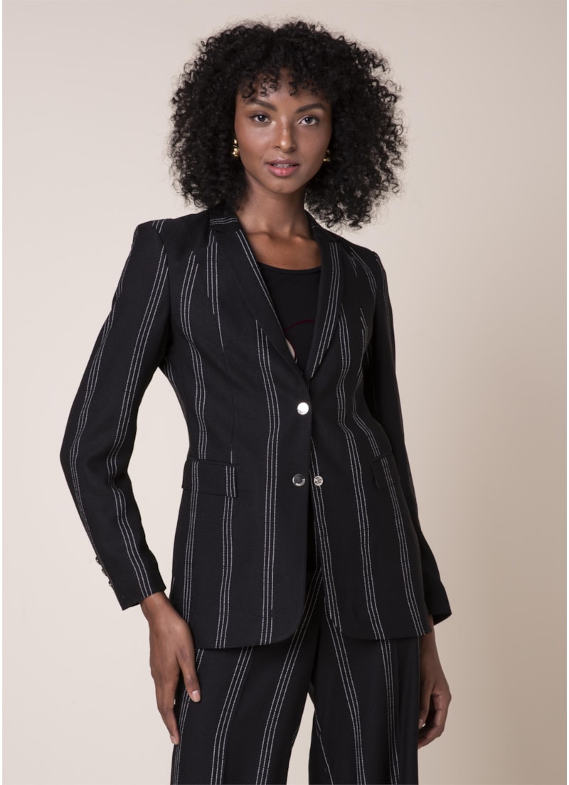 Blazer Stripes Preto