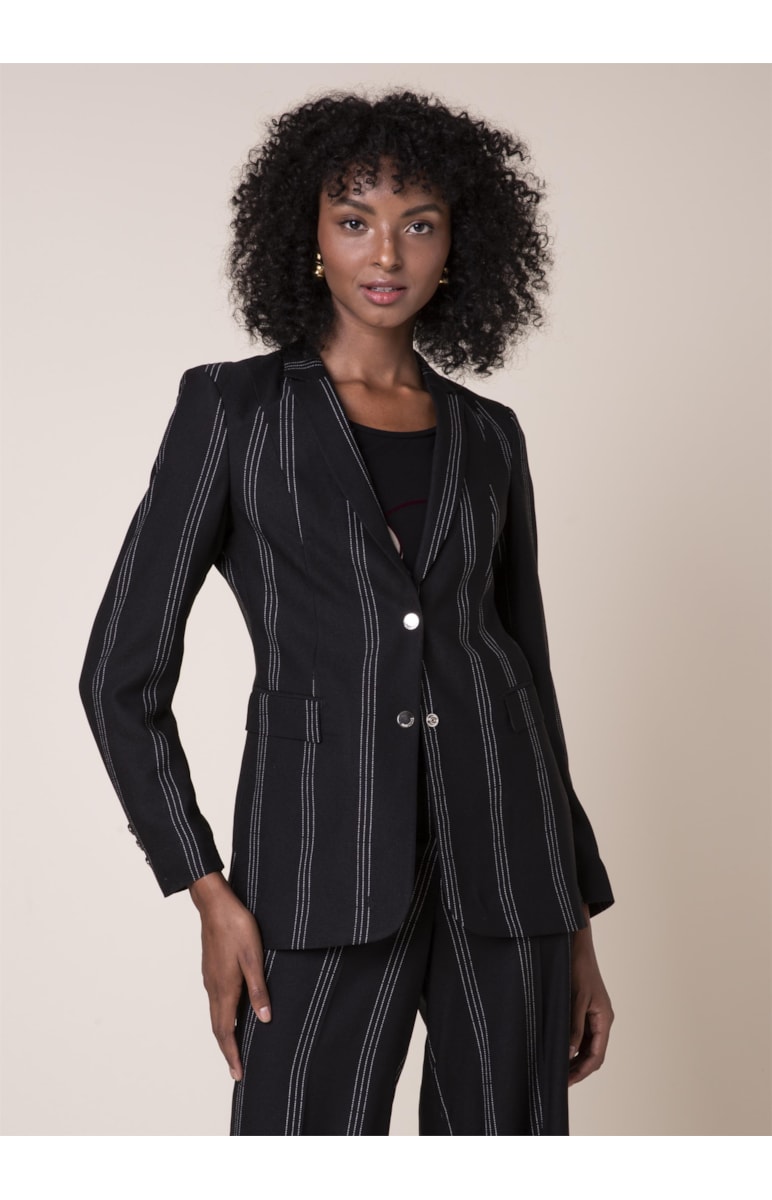Blazer Stripes Preto