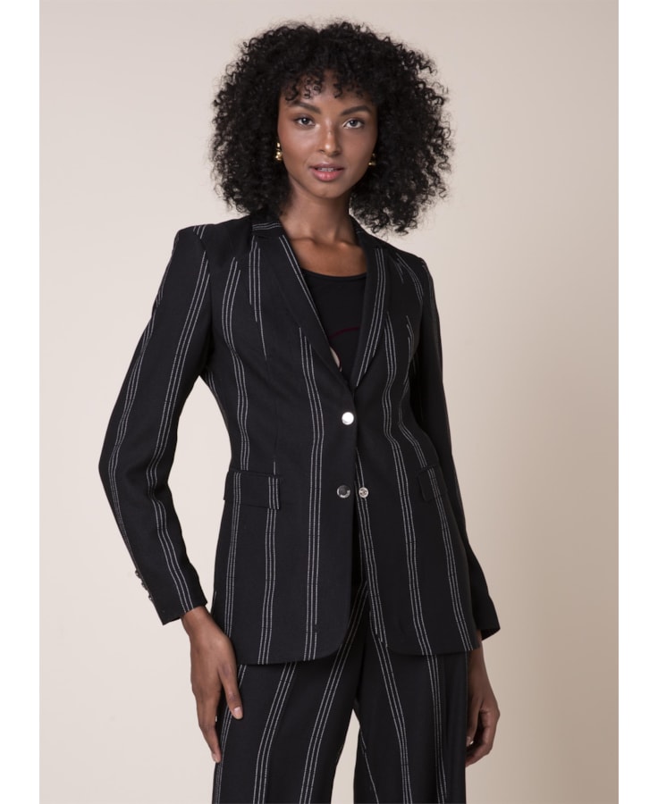 Blazer Stripes Preto