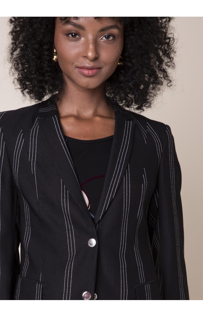 Blazer Stripes Preto