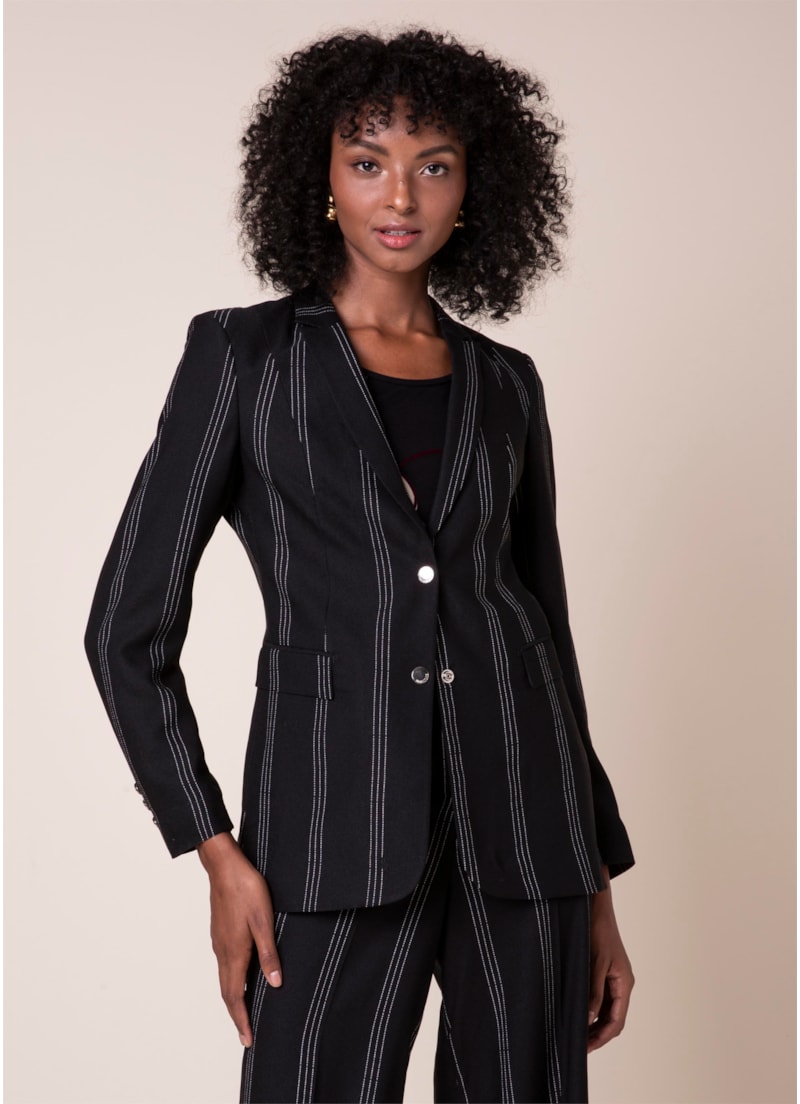 Blazer Stripes Preto