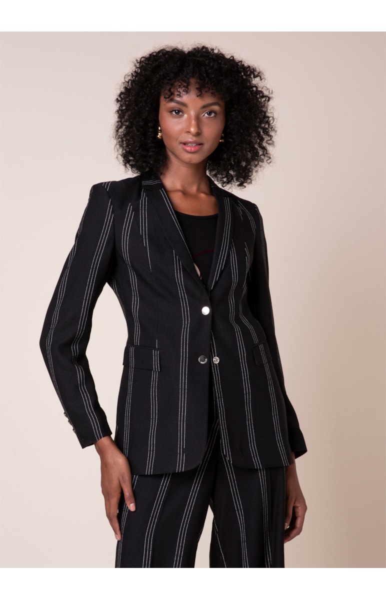 Blazer Stripes Preto
