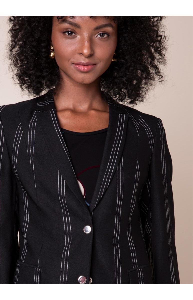 Blazer Stripes Preto