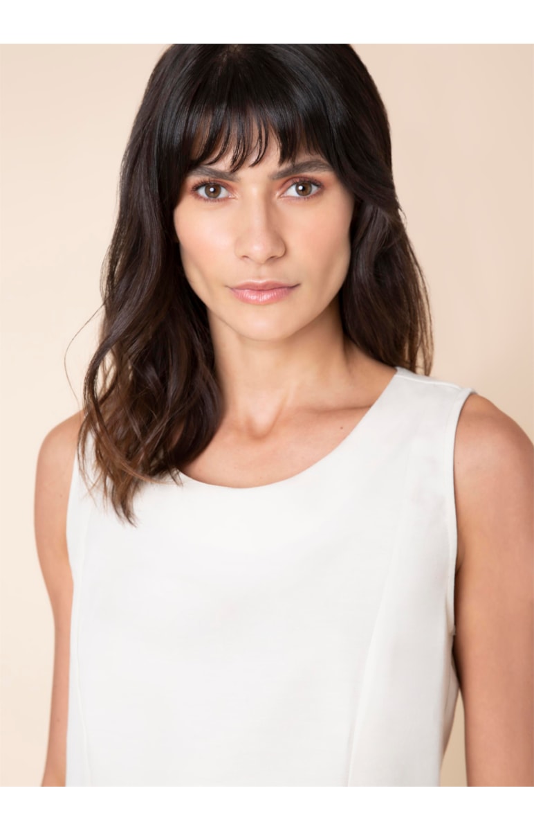 Blusa Alça Larga Linen Blend Areia