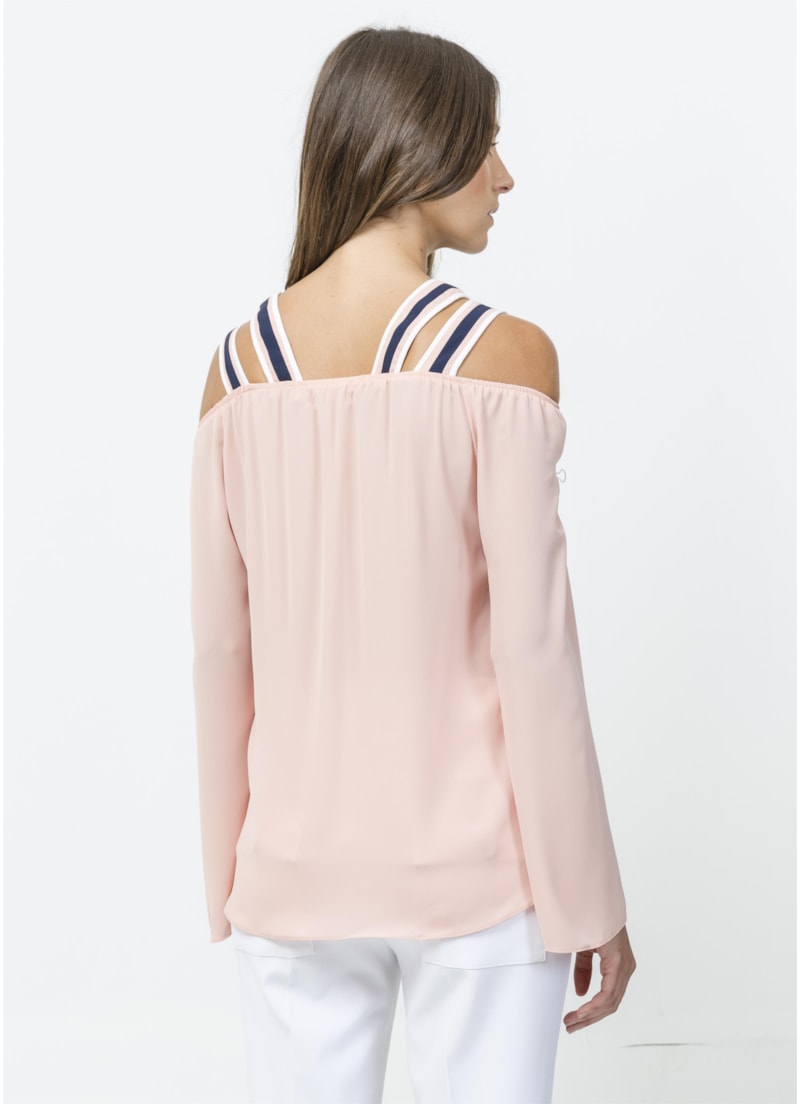 Blusa Alças Tricolor Rosa