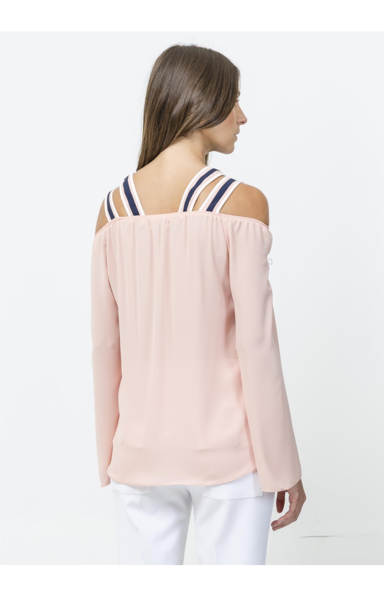 Blusa Alças Tricolor Rosa