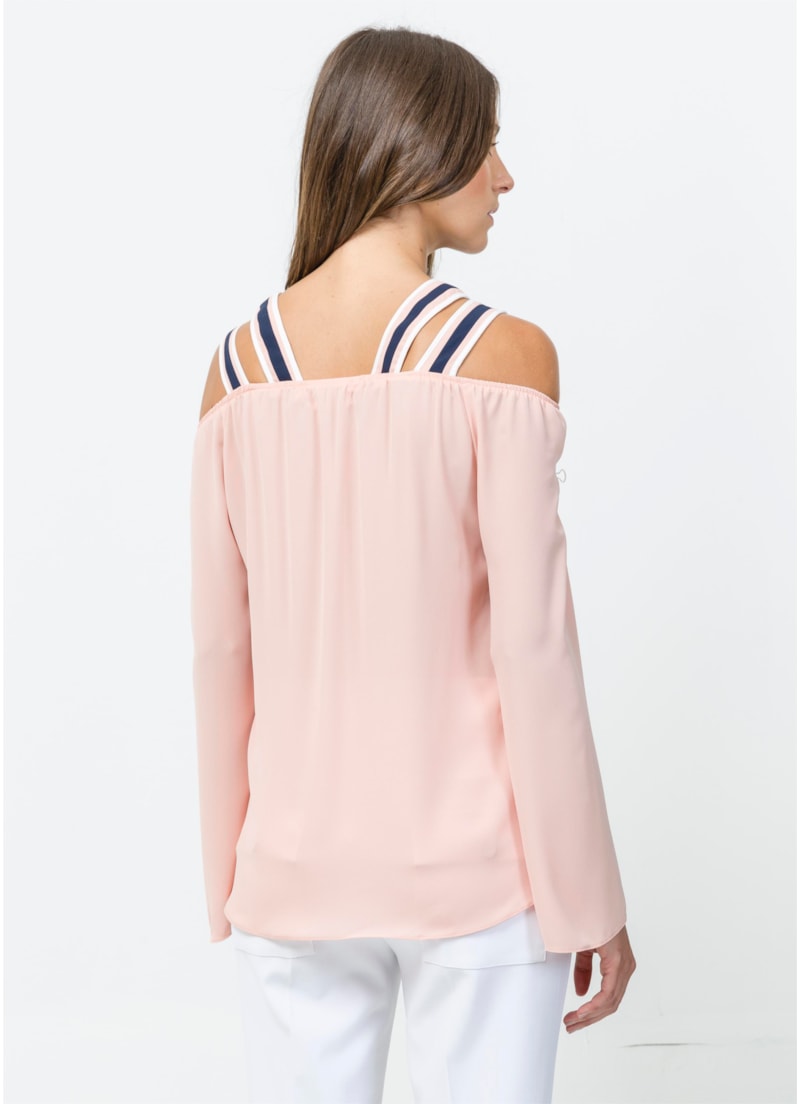 Blusa Alças Tricolor Rosa