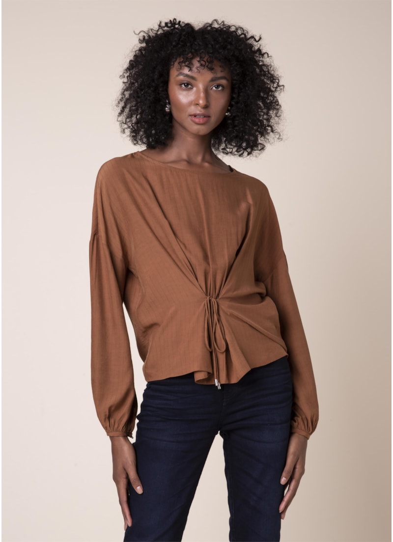 Blusa Amarração Caramelo