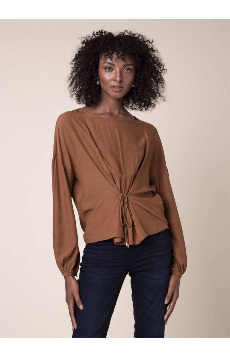 Blusa Amarração Caramelo