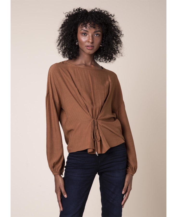 Blusa Amarração Caramelo