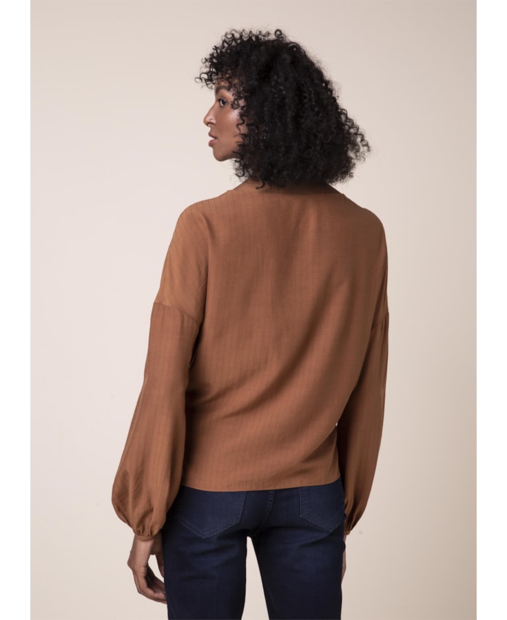 Blusa Amarração Caramelo