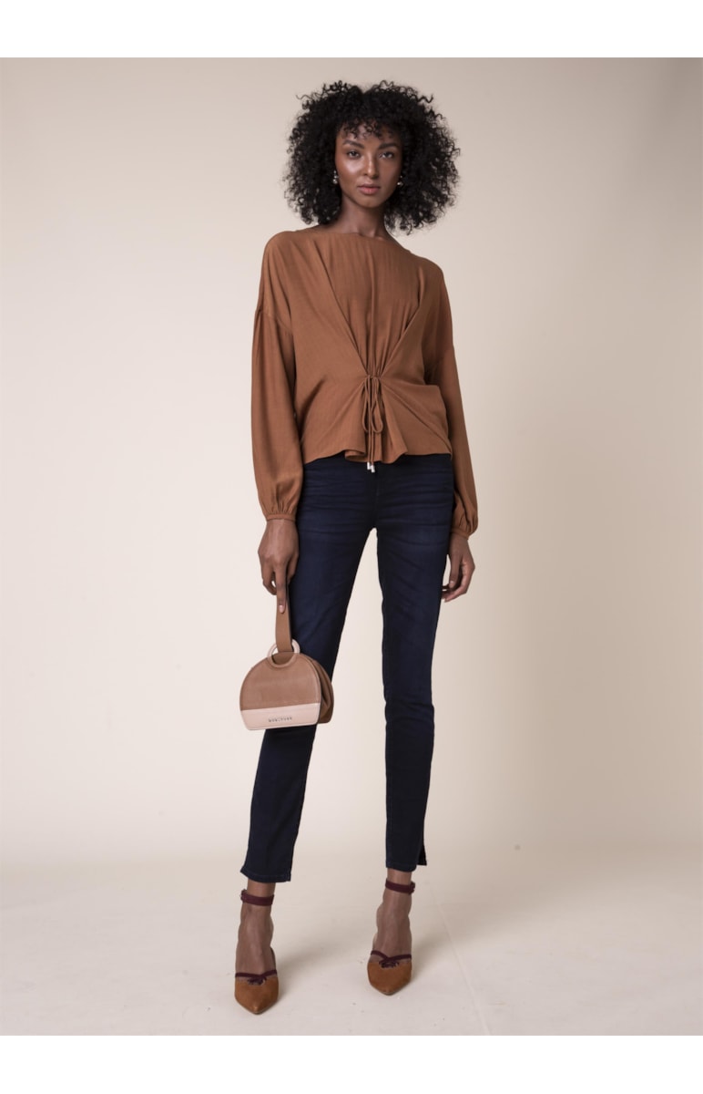 Blusa Amarração Caramelo