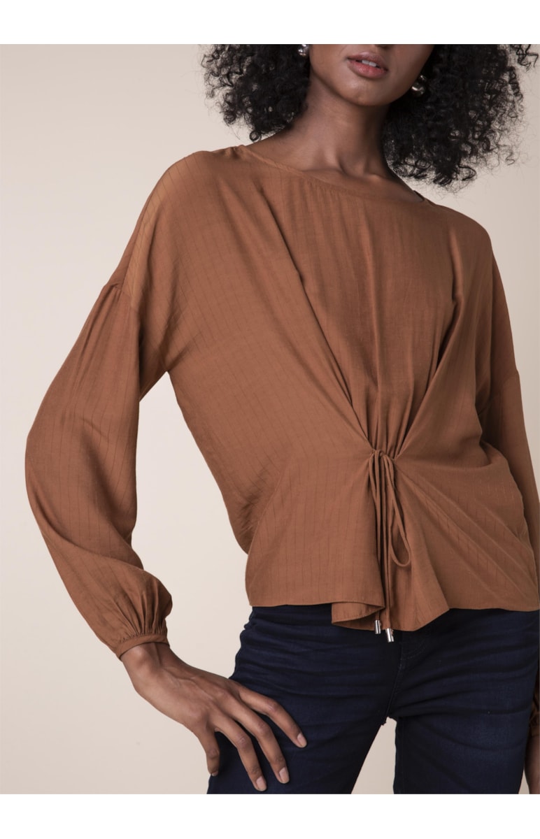 Blusa Amarração Caramelo