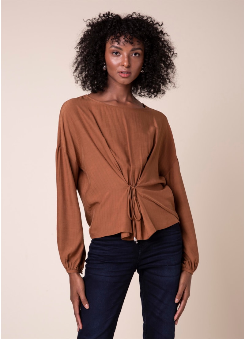 Blusa Amarração Caramelo