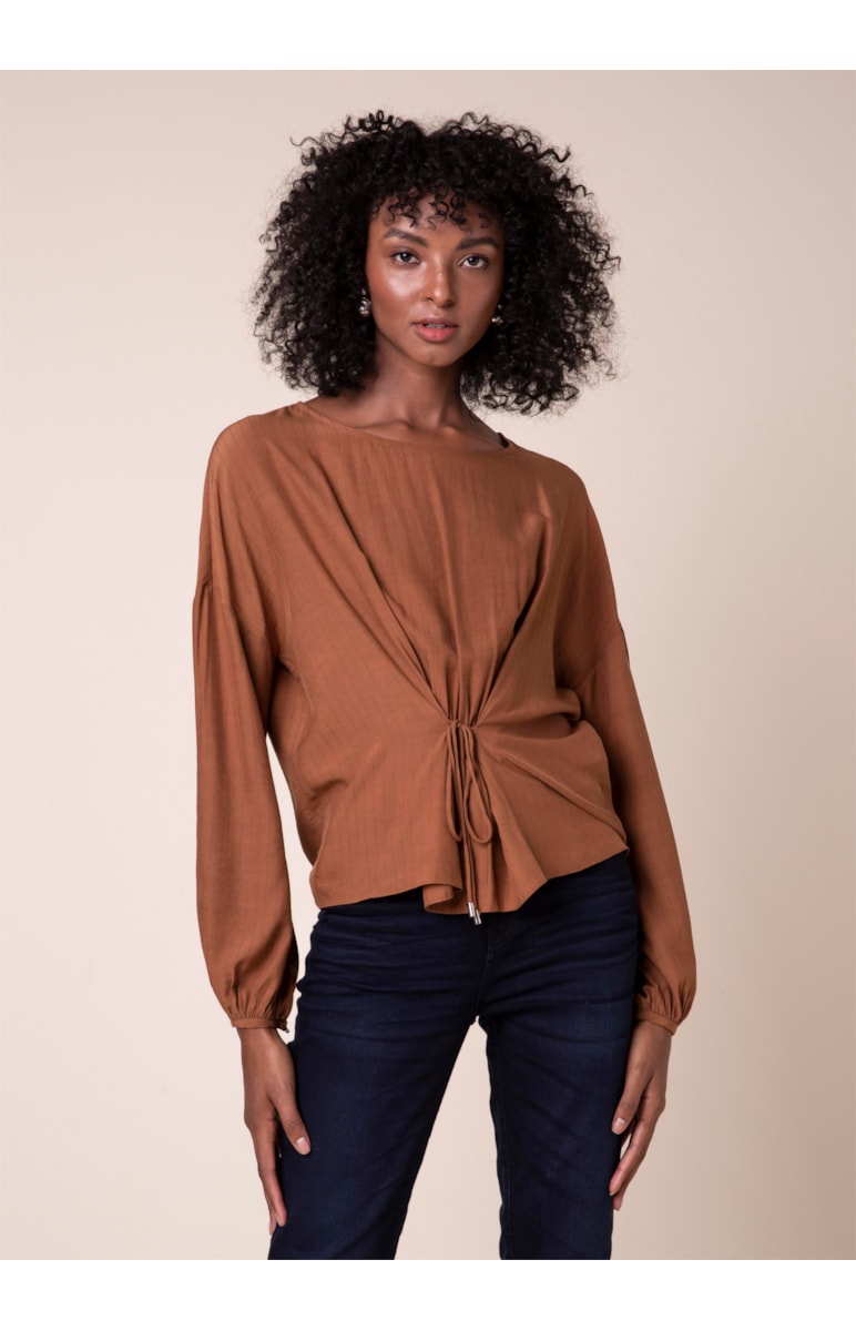 Blusa Amarração Caramelo