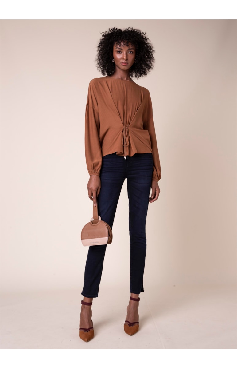 Blusa Amarração Caramelo