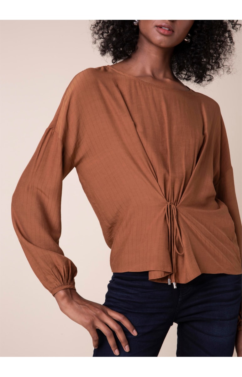 Blusa Amarração Caramelo