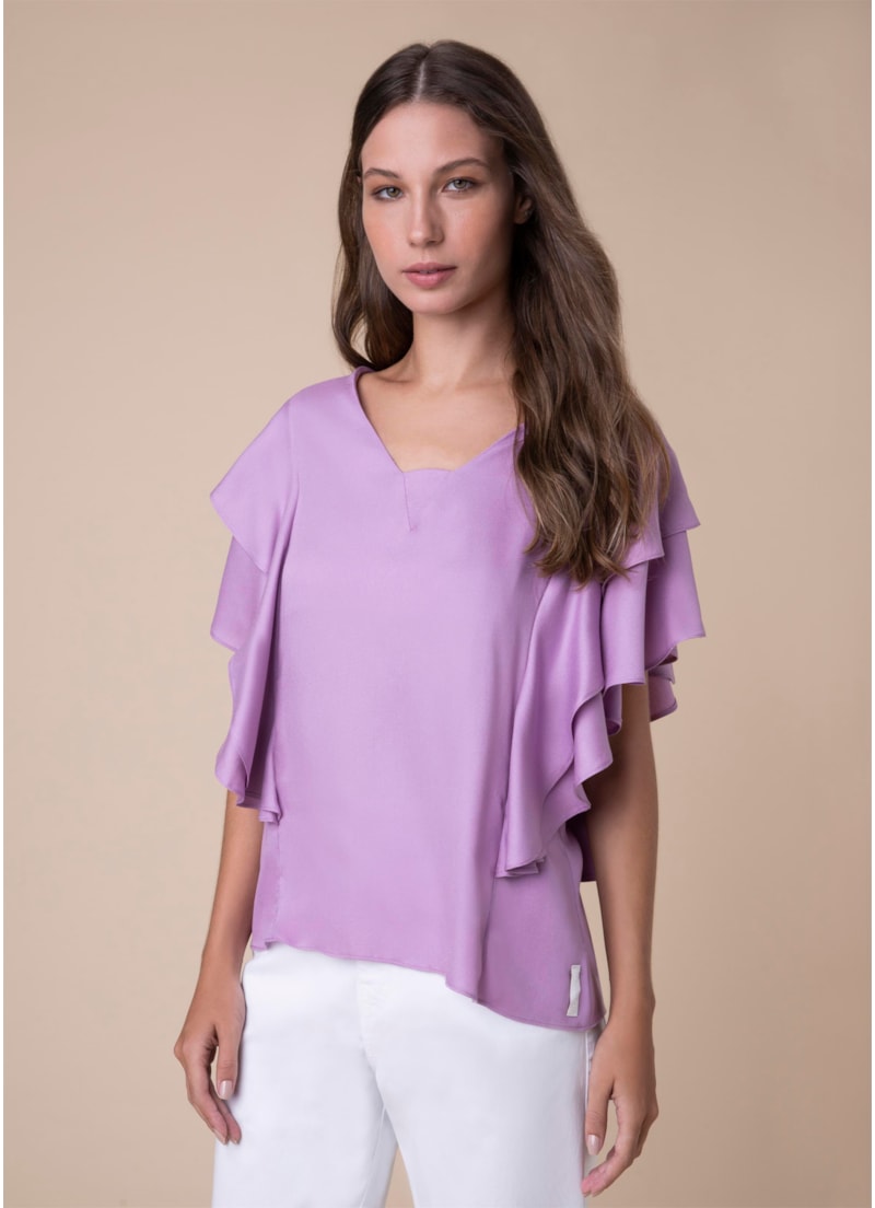 Blusa Babados Lavanda