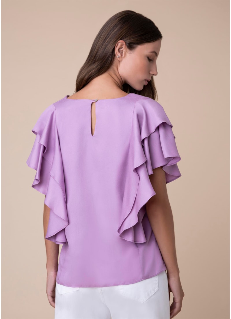 Blusa Babados Lavanda